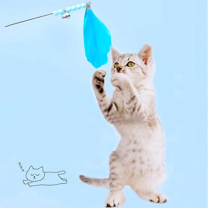 Steel Wire Feather Interactive Cat Toy