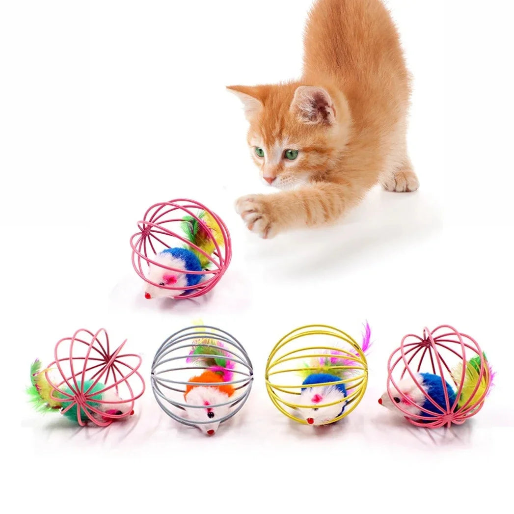 Feather Mouse Ball Toy