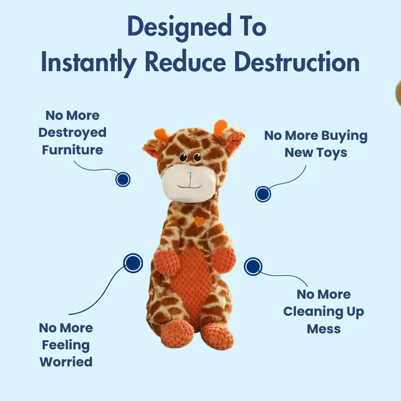 Indestructible & Interactive Squeaky Rope Animal