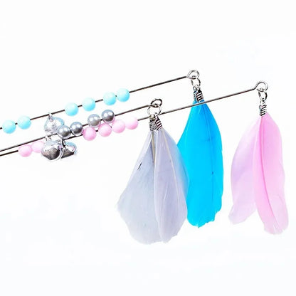 Steel Wire Feather Interactive Cat Toy